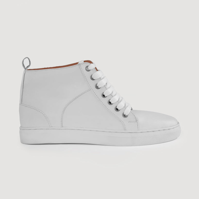 Marty High Top ホワイト レザースニーカー メンズ