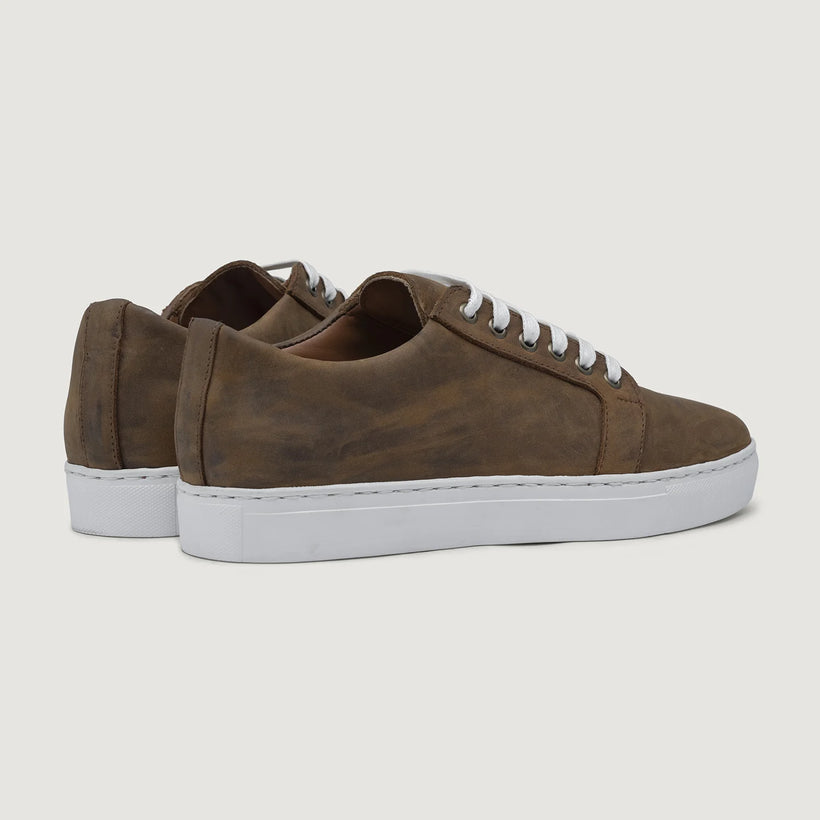 Murphy Low Top バーントカッパー Pullup レザースニーカー メンズ