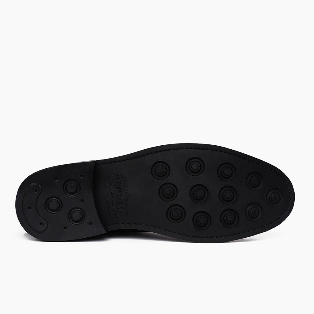 High-Traction Rubber Outsole & Lug Tread Pattern on Scout ブラック レザーブーツ メンズ For Men