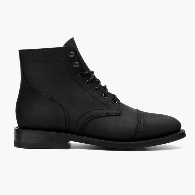 Captain ブラック Matte Leather Boots メンズ
