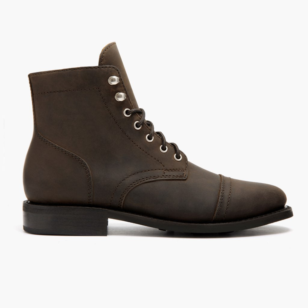 Captain タバコブラウン レザーブーツ レディース in Classic Full-Grain Leather - 側面ビュー | 公式オンライン通販
