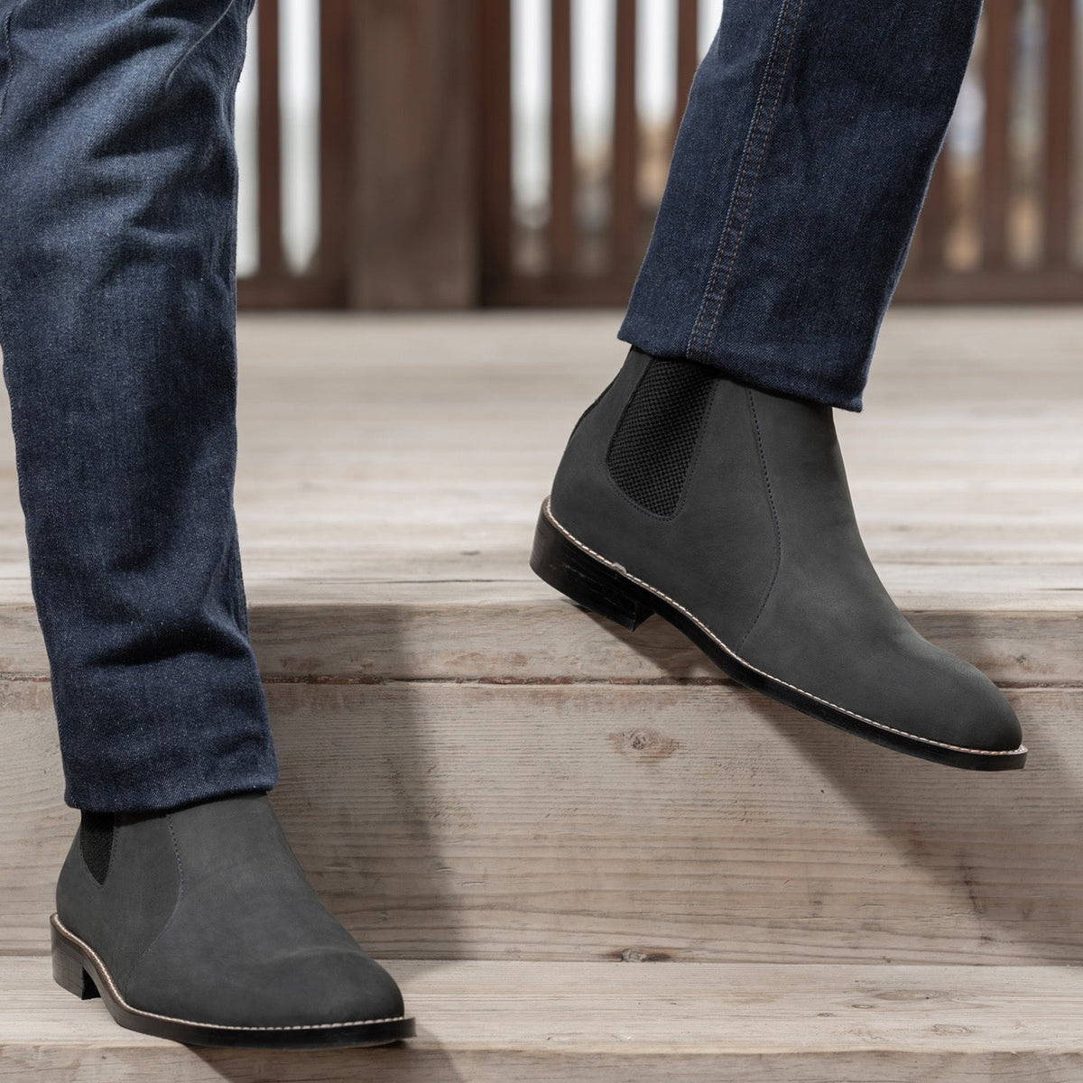 Orlaven Clarkson Chelsea グレー Nubuck レザーブーツ - StudGuard メンズ footwear image 9