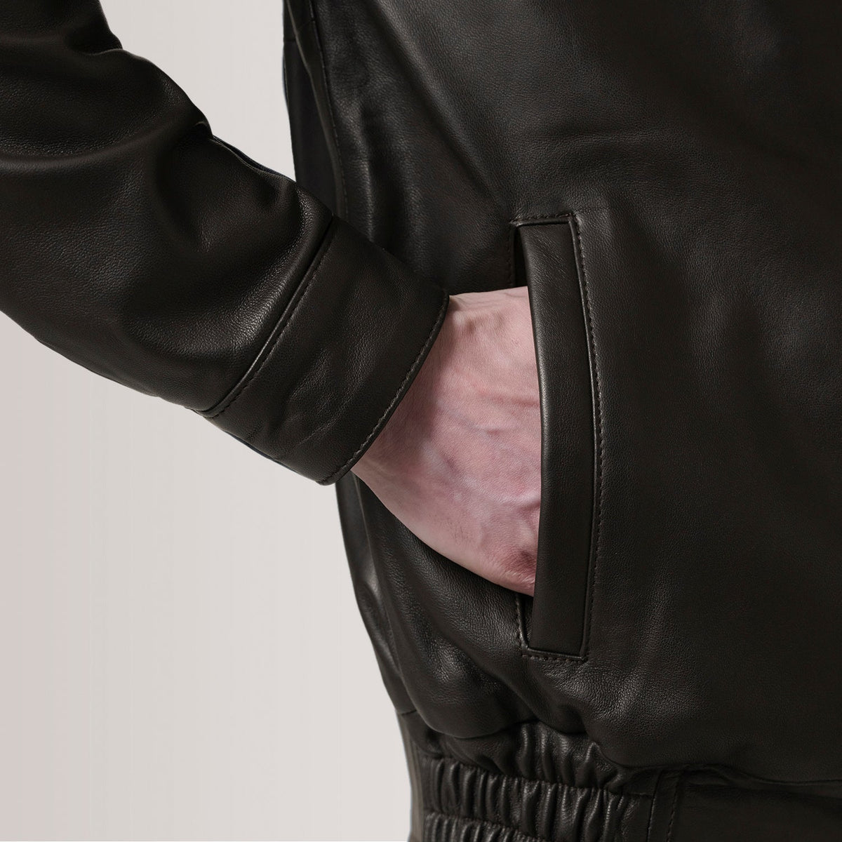 Alfred レザーボンバージャケット メンズ – alternate product view 6