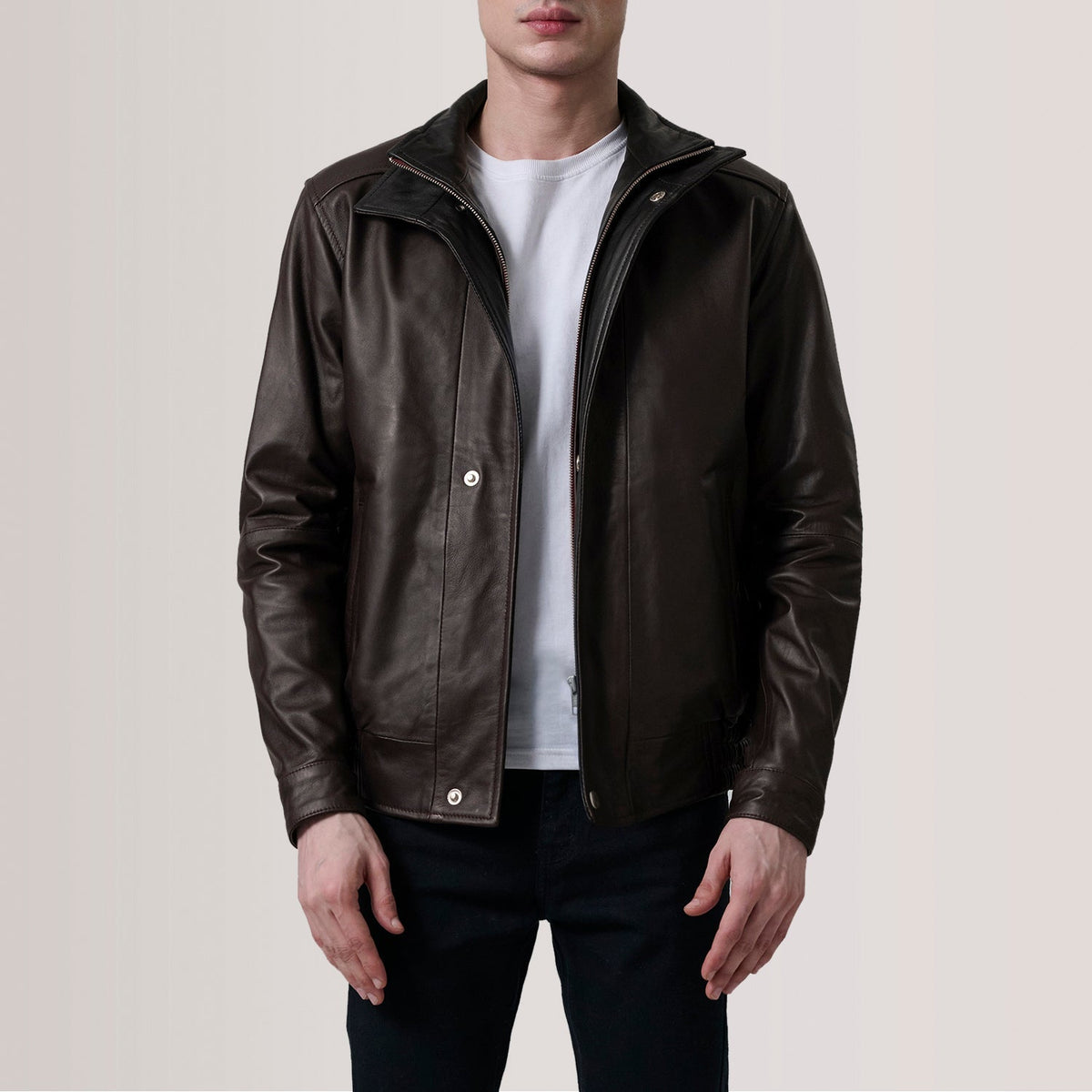 Alfred レザーボンバージャケット メンズ – alternate product view 6