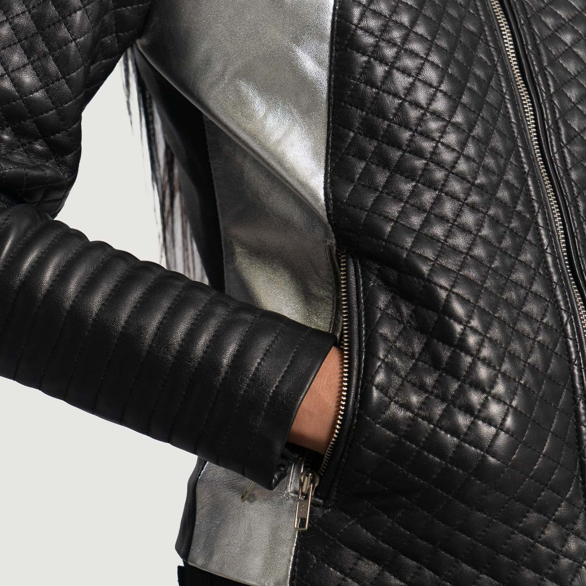 Interior View Showing Quilted viscose lining &amp; Dual Inside Utility Storage Pockets