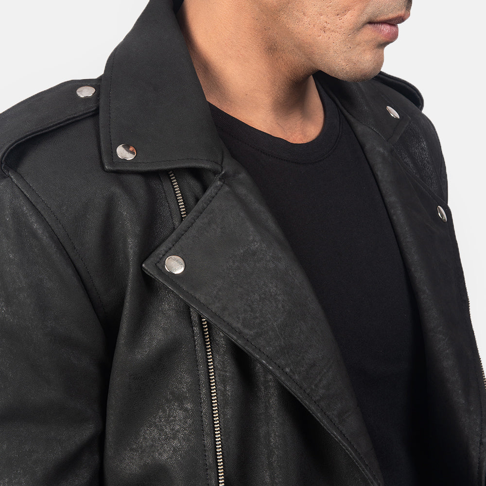
Allaric Alley レザーライダースジャケット メンズ – alternate product view 6