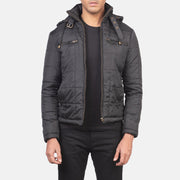 
Alps Quilted Black Windbreaker Jacket in Black Polyester - 正面スタイル＆テーラードシルエット | 公式オンライン通販