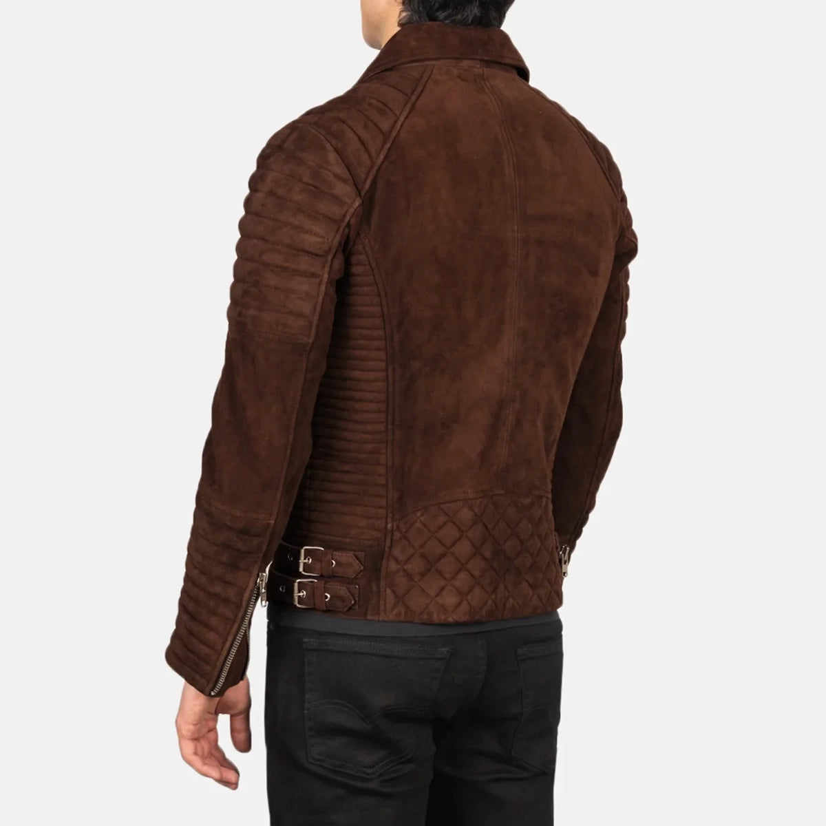 Armand グリーン レザーライダースジャケット メンズ – alternate product view 5