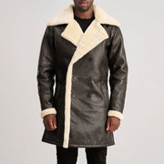 Charles レザーコート ブラウン Shearling レザーコート メンズ – alternate product view 4