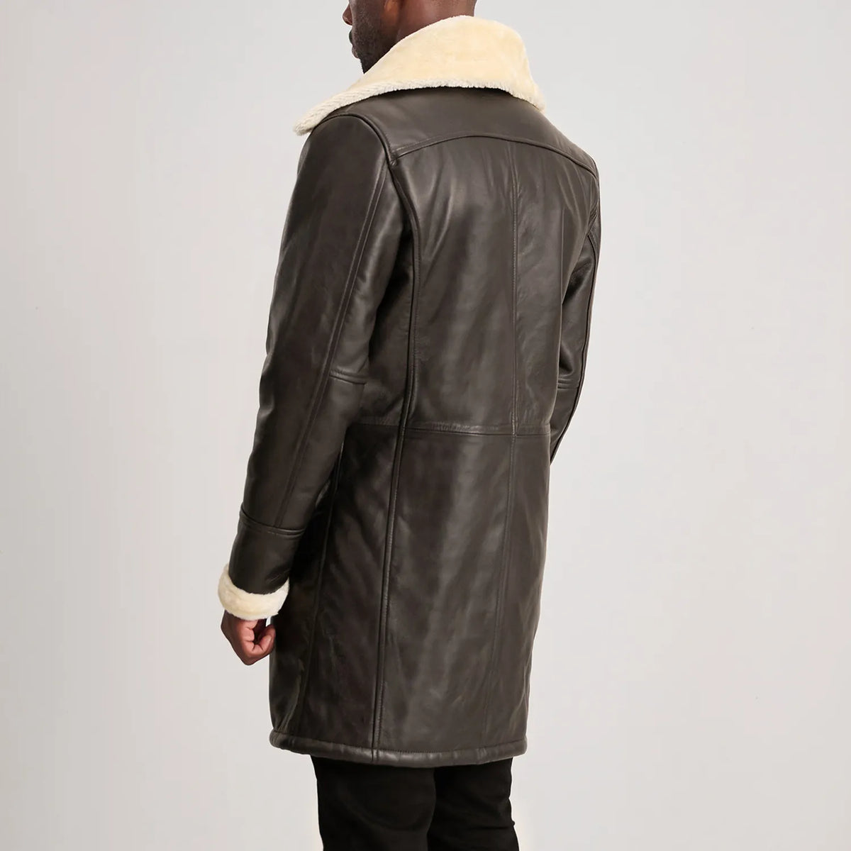 Charles レザーコート ブラウン Shearling レザーコート メンズ – alternate product view 5