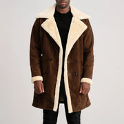 Charles レザーコート ブラウン Shearling レザーコート メンズ – alternate product view 1