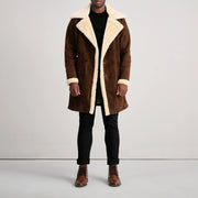 Charles レザーコート ブラウン Shearling レザーコート メンズ – alternate product view 3