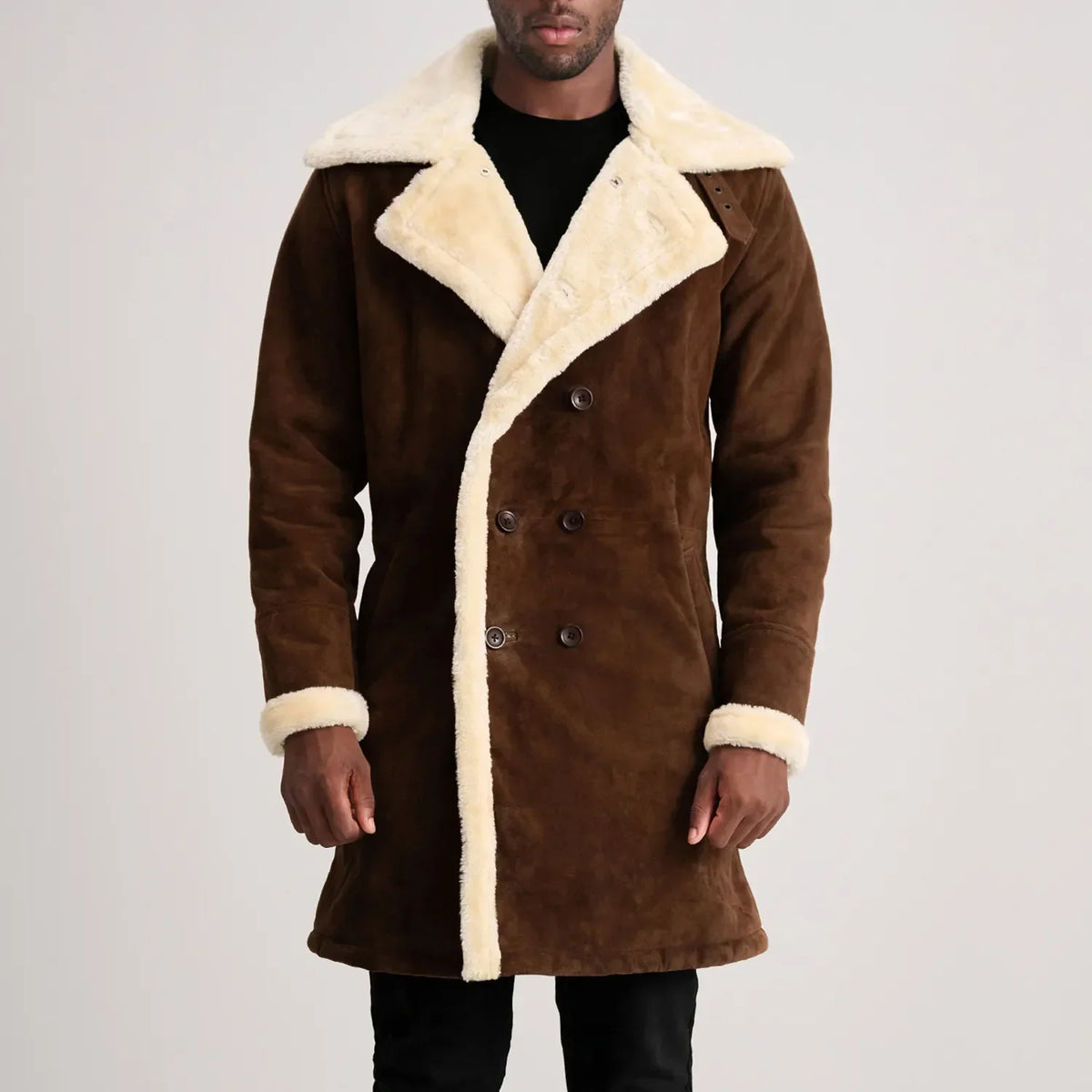 Charles レザーコート ブラウン Shearling レザーコート メンズ – alternate product view 4