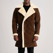 Charles レザーコート ブラウン Shearling レザーコート メンズ – alternate product view 4