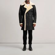 Charles レザーコート ブラウン Shearling レザーコート メンズ – alternate product view 3