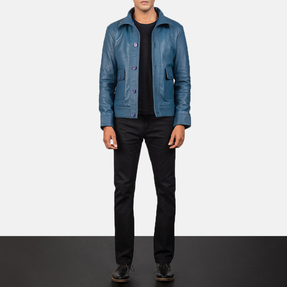 Columbus レザーボンバージャケット メンズ – alternate product view 3