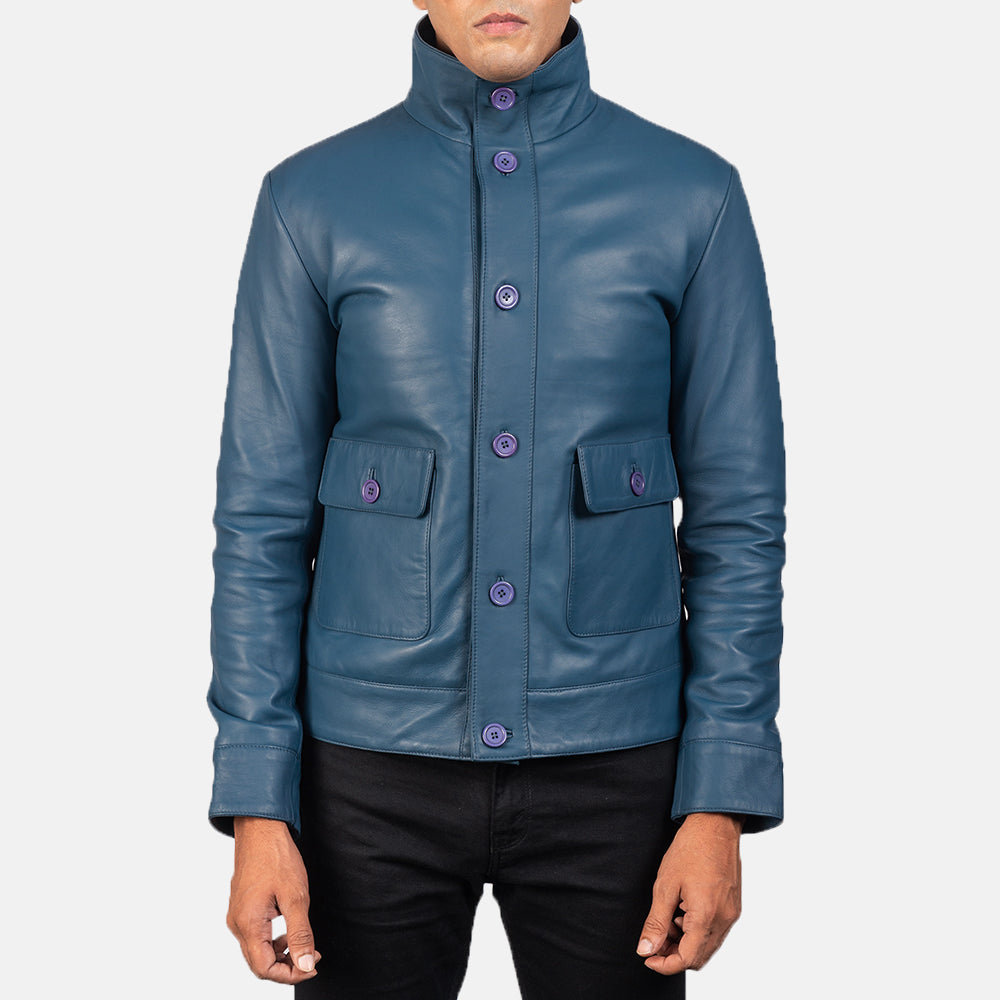 Columbus レザーボンバージャケット メンズ – alternate product view 4