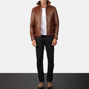Columbus レザーボンバージャケット メンズ – alternate product view 4