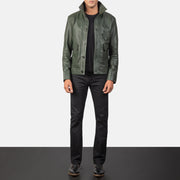 Columbus レザーボンバージャケット メンズ – alternate product view 3