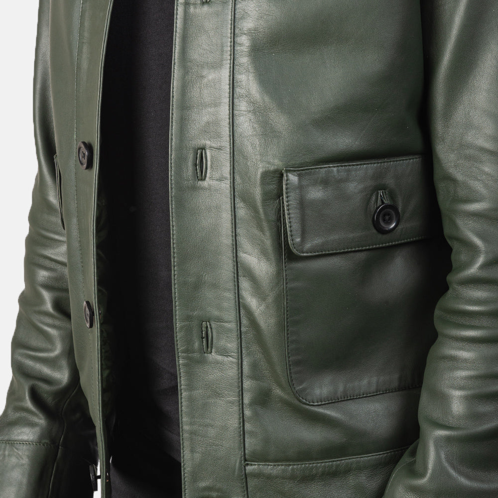 Columbus レザーボンバージャケット メンズ – alternate product view 6