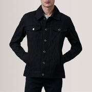Authentic Full-Grain Leather Grain Texture & Heavy-Duty Seam Stitching Detail