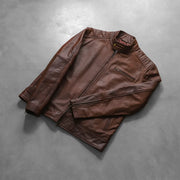 Dean ブラック レザーライダースジャケット メンズ – alternate product view 7