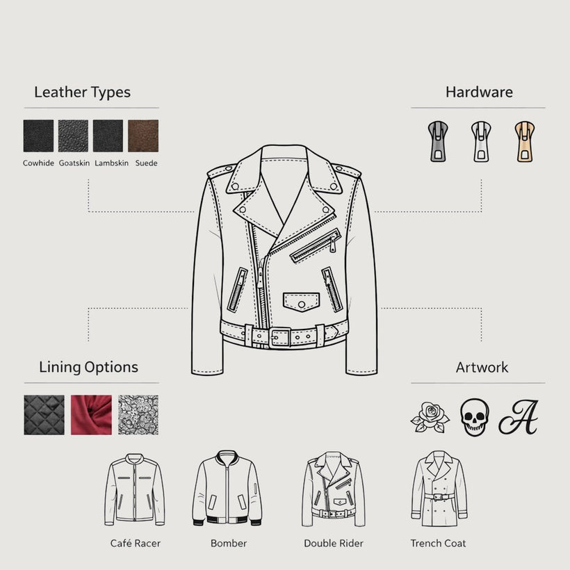 Design Your Own レザージャケット レディース