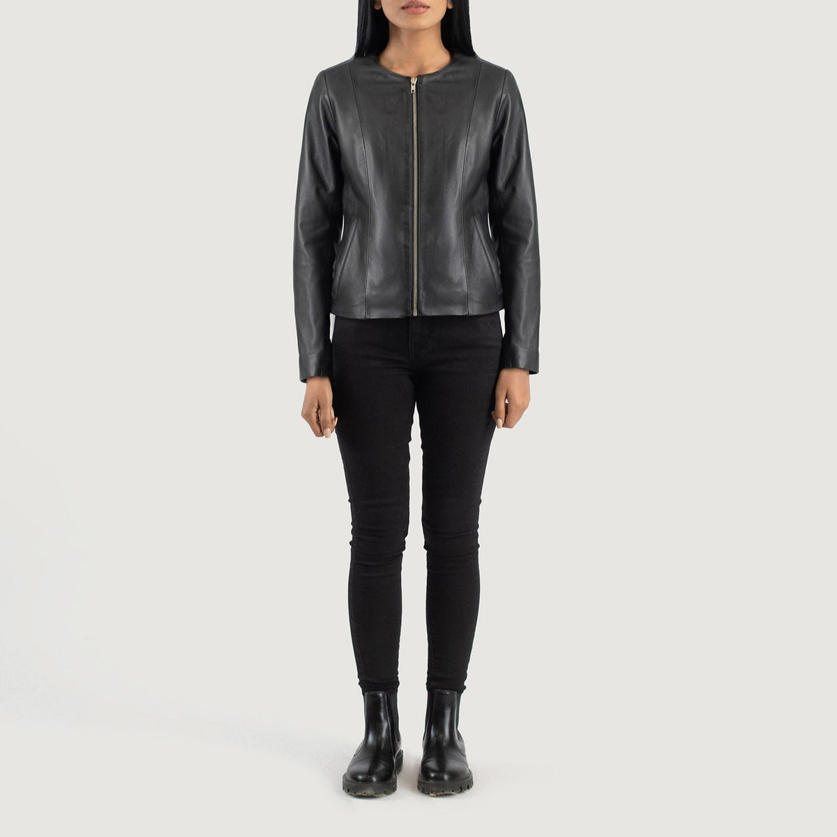 
Elixir Collarless レザージャケット レディース – alternate product view 3