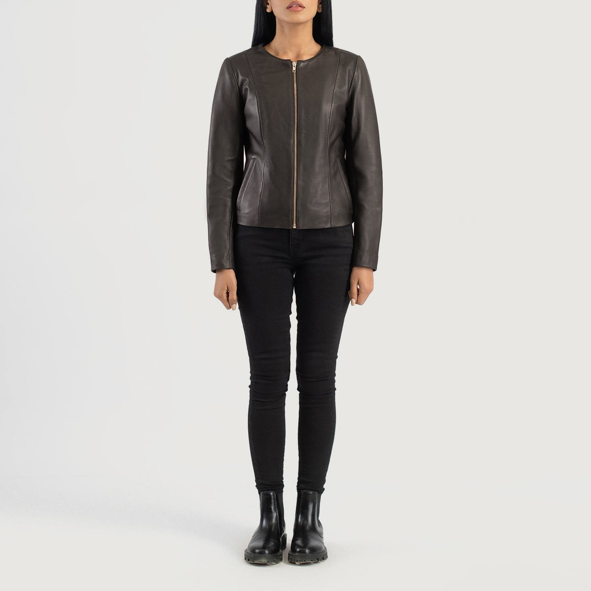 
Elixir Collarless レザージャケット レディース – alternate product view 3