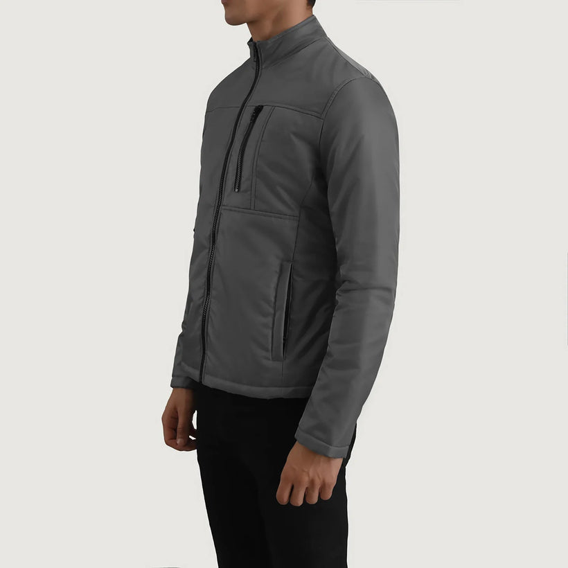 Elliot Grey Lightweight レザージャケット メンズ