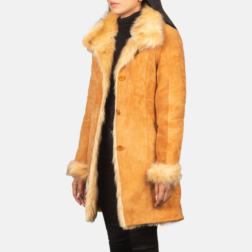 Erica Shearling レザーコート レディース