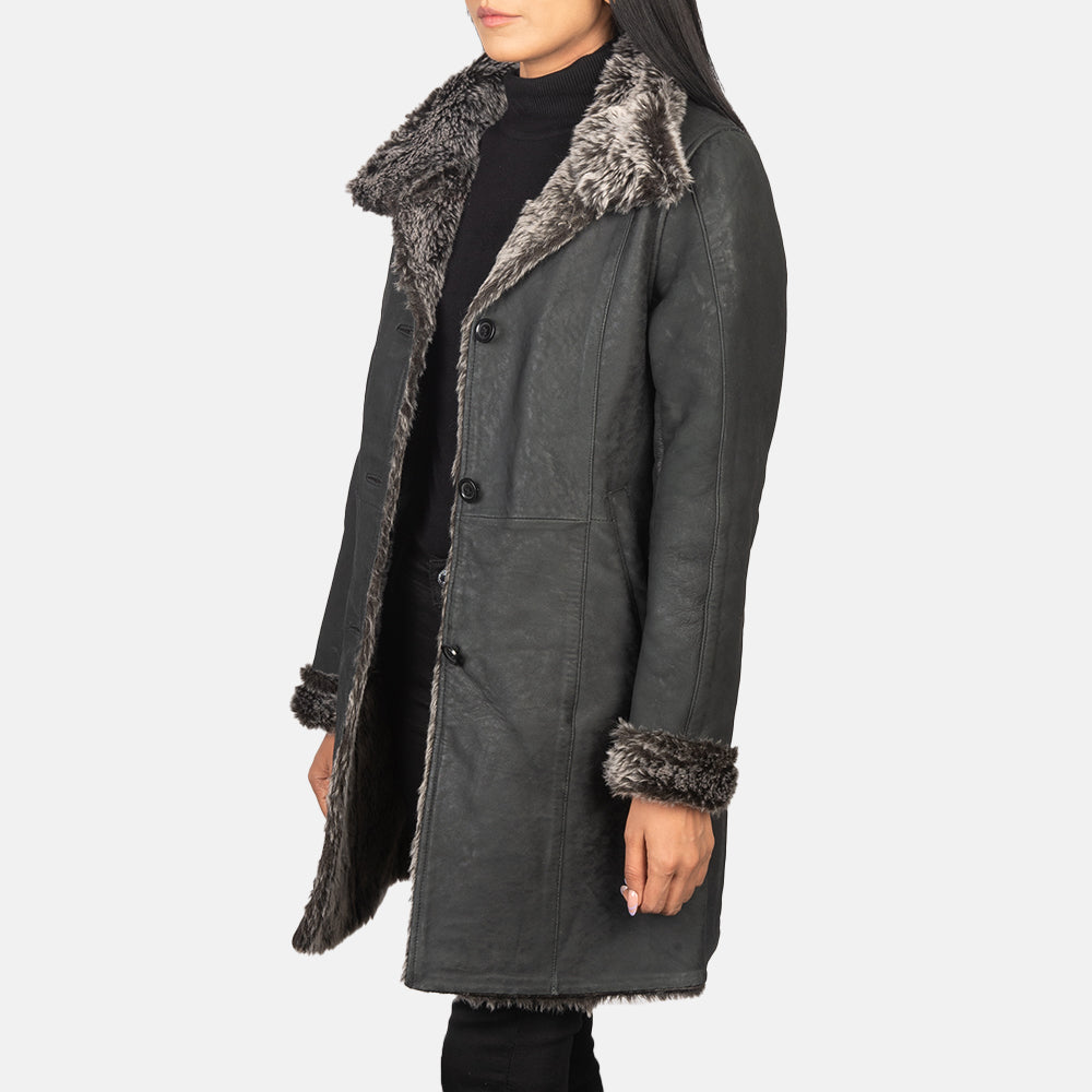 
Erica Shearling レザーコート レディース – alternate product view 2