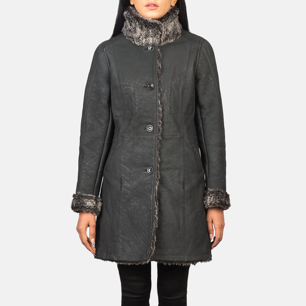 
Erica Shearling レザーコート レディース – alternate product view 3