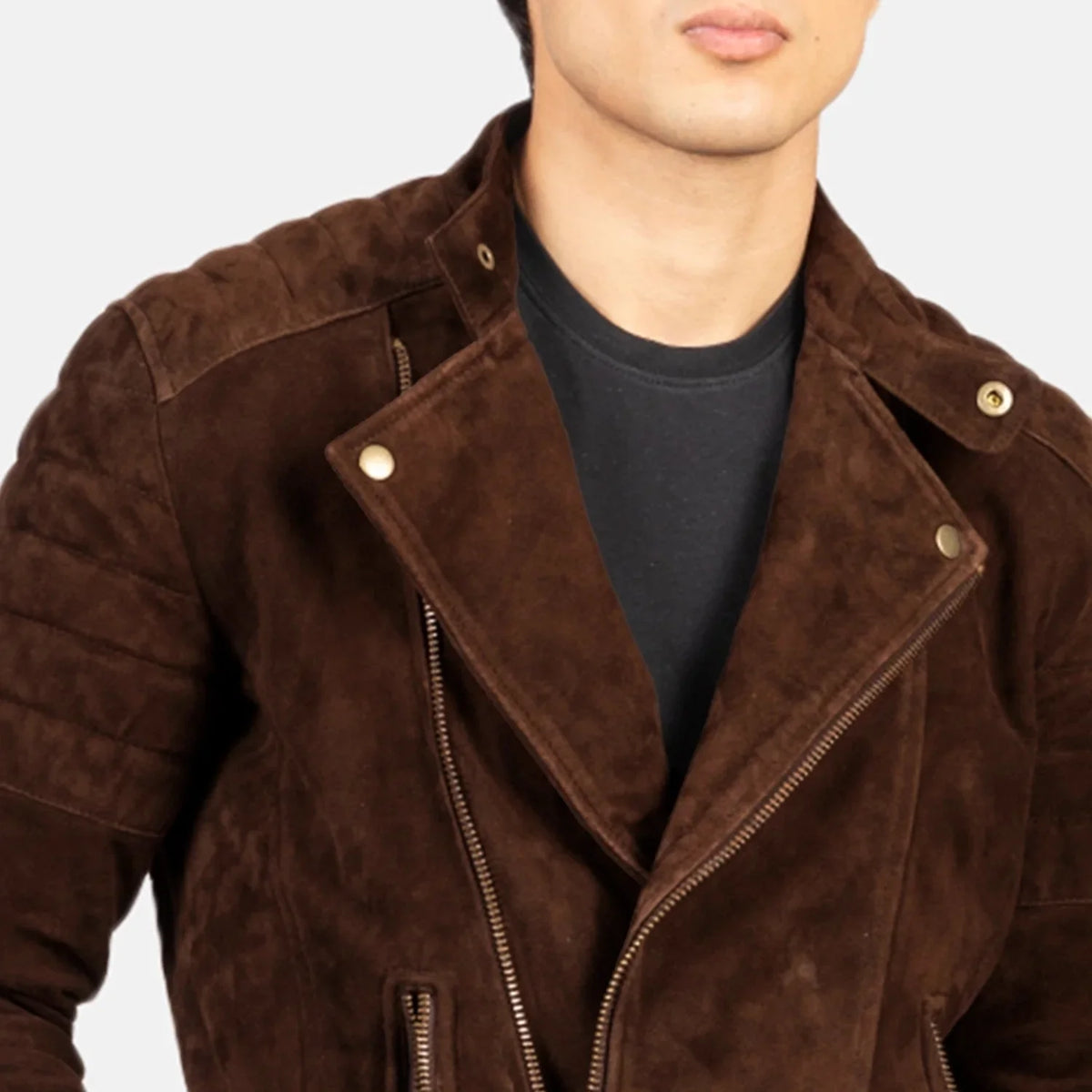 Faisor Mocha レザーライダースジャケット メンズ – alternate product view 6