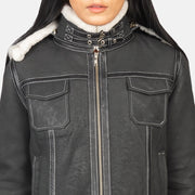 Fiona Hooded ムートンジャケット レディース – alternate product view 6