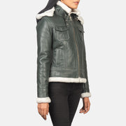 Fiona Hooded ムートンジャケット レディース – alternate product view 4