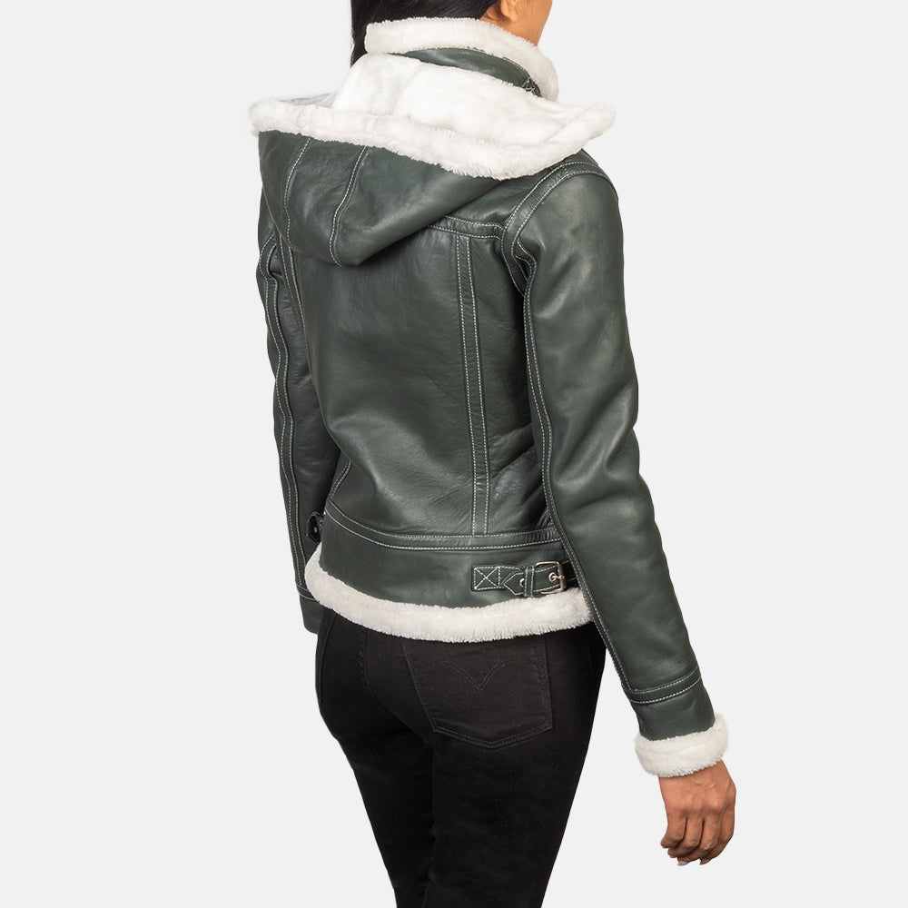 Fiona Hooded ムートンジャケット レディース – alternate product view 5
