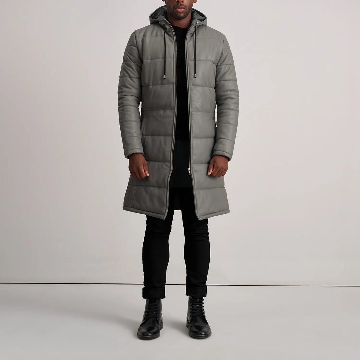 
Floyd レザーコート タン Puffer レザージャケット メンズ – alternate product view 3