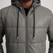
Floyd レザーコート タン Puffer レザージャケット メンズ – alternate product view 4