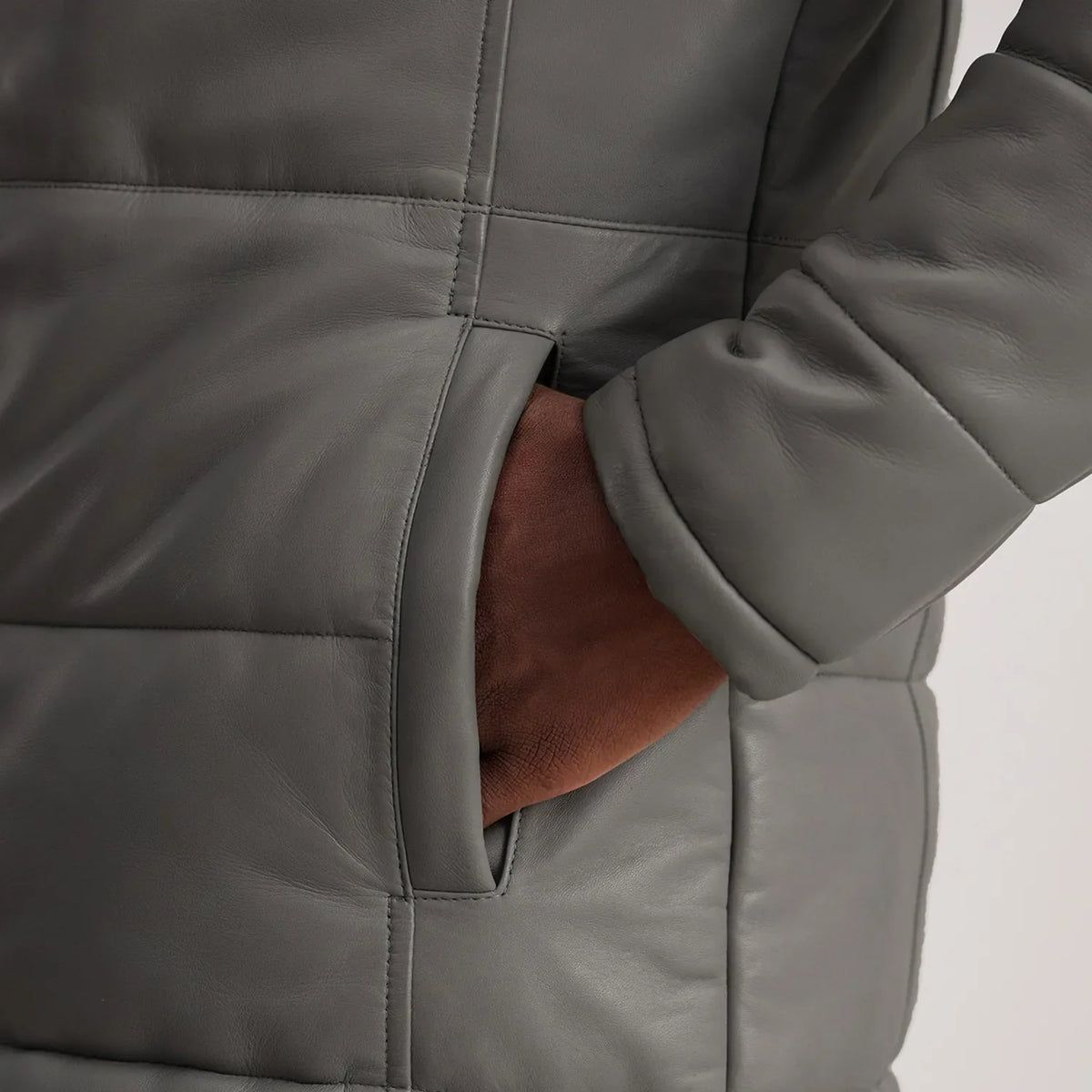 
Floyd レザーコート タン Puffer レザージャケット メンズ – alternate product view 6