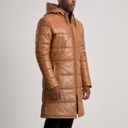 
Floyd レザーコート タン Puffer レザージャケット メンズ – alternate product view 2