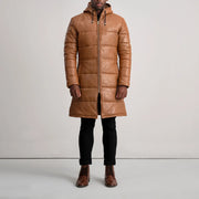 
Floyd レザーコート タン Puffer レザージャケット メンズ – alternate product view 3