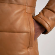 
Floyd レザーコート タン Puffer レザージャケット メンズ – alternate product view 6