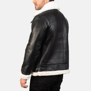 Francis B-3 ブラック レザーボンバージャケット メンズ – alternate product view 5