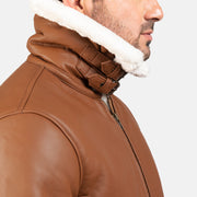 Francis B-3 ブラック レザーボンバージャケット メンズ – alternate product view 6