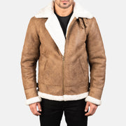 Francis B-3 ブラック レザーボンバージャケット メンズ – alternate product view 1