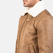 Francis B-3 ブラック レザーボンバージャケット メンズ – alternate product view 6