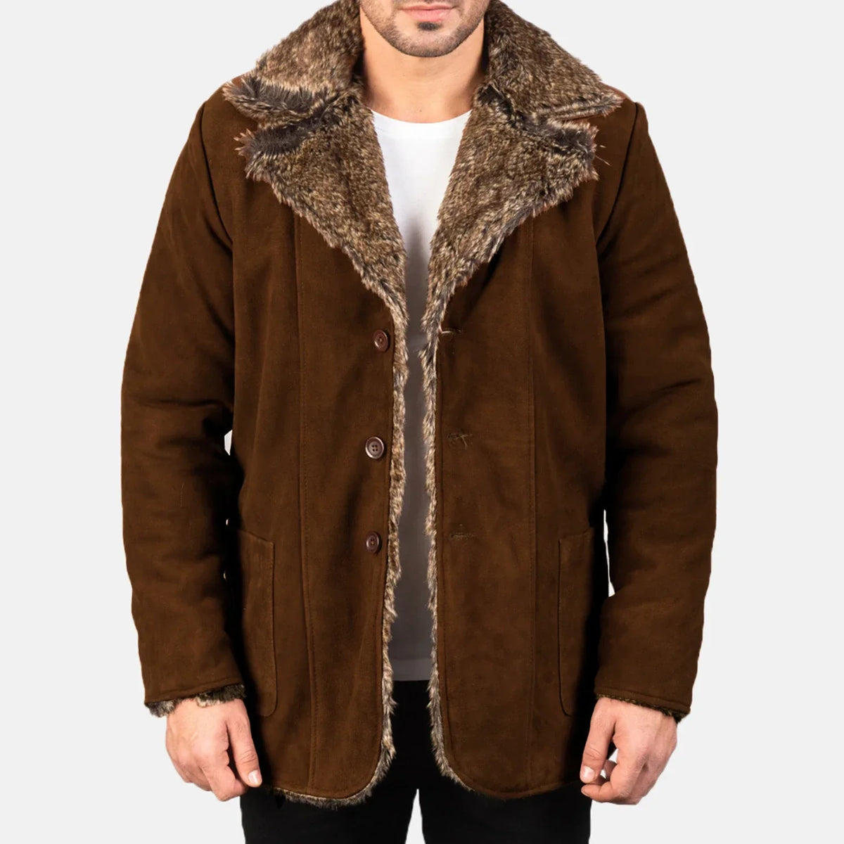 Furlong レザーコート Beige レザーコート メンズ – alternate product view 1