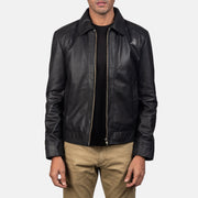 Men's Inferno ブラウン レザージャケット メンズ in Distressed Brown Sheep Skin Burnishing - Front Profile View &amp; Tailored Silhouette | Buy Online
