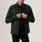 
Irwin Olive Waxed Canvas Field レザージャケット メンズ For Men in Olive Waxed Cotton Canvas - 正面スタイル＆テーラードシルエット | 公式オンライン通販